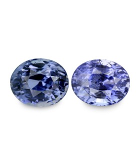 12.66 cts Unheated Natural Blue Sapphire (Neelam) - Earring Pair
