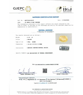 6.01 cts Unheated Natural Yellow Sapphire - Pukhraj (SKU:90091964)