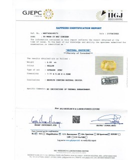 2.03 cts Unheated Natural Yellow Sapphire - Pukhraj (SKU:90119927)