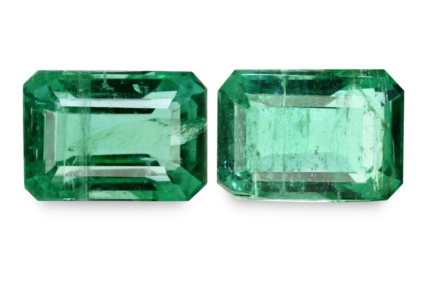3.79 cts Natural Emerald (Panna) - Earring Pair