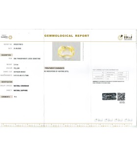 3.14 cts Unheated Natural Yellow Sapphire - Pukhraj (SKU:90133855)