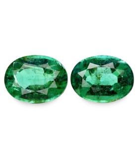 2.93 cts Natural Emerald (Panna) - Earring Pair