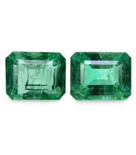 2.71 cts Natural Emerald (Panna) - Earring Pair