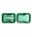 3.79 cts Natural Emerald (Panna) - Earring Pair