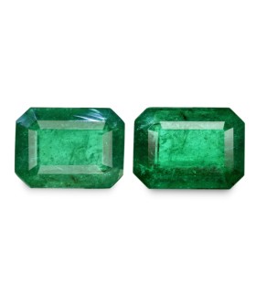 1.88 cts Natural Emerald (Panna) - Earring Pair