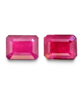 4.3 cts Unheated Natural Ruby (Manak) - Earring Pair