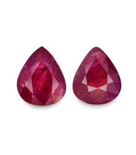 4.46 cts Unheated Natural Ruby (Manak) - Earring Pair