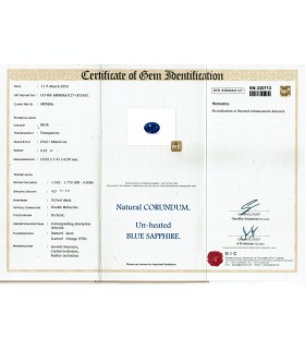 4.12 cts Unheated Natural Blue Sapphire - Neelam (SKU:90143830)