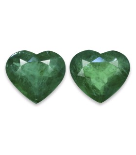 6.34 cts Natural Emerald (Panna) - Earring Pair