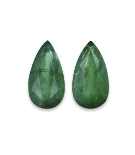 13.06 cts Natural Emerald (Panna) - Earring Pair