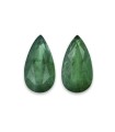 13.06 cts Natural Emerald (Panna) - Earring Pair