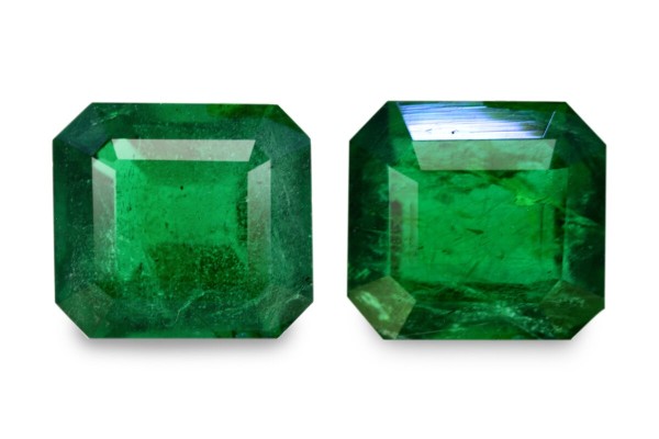 3.74 cts Natural Emerald (Panna) - Earring Pair