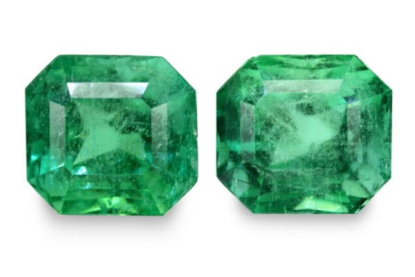 6.7 cts Natural Emerald - Colombia (Panna) - Earring Pair
