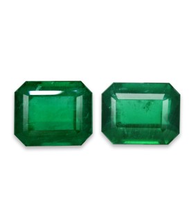 16.56 cts Natural Emerald (Panna) - Earring Pair