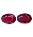 1.1 cts Unheated Natural Ruby (Manak) - Earring Pair
