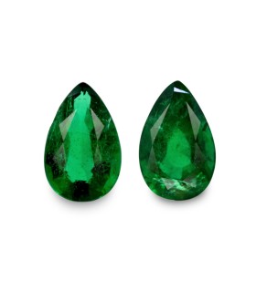 1.35 cts Natural Emerald (Panna) - Earring Pair