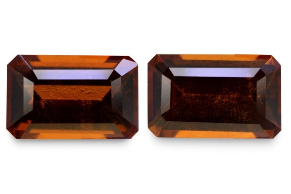 12.34 cts Natural Hessonite Garnet (Gomedh) - Earring Pair