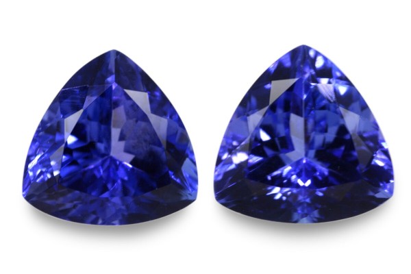 3.74 cts Natural Tanzanite - Earring Pair