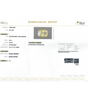 5.92 cts Unheated Natural Yellow Sapphire - Pukhraj (SKU:90152917)