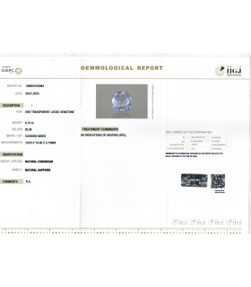 6.13 cts Unheated Natural Blue Sapphire - Neelam (SKU:90152948)