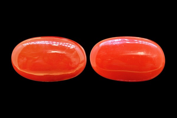 7.32 cts Natural Coral (Moonga) - Earring Pair