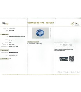 3.11 cts Unheated Natural Blue Sapphire - Neelam (SKU:90155505)