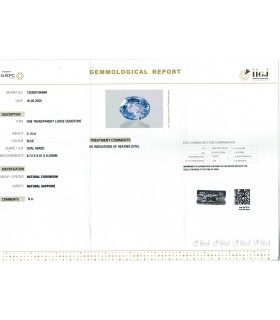 3.14 cts Unheated Natural Blue Sapphire - Neelam (SKU:90155642)