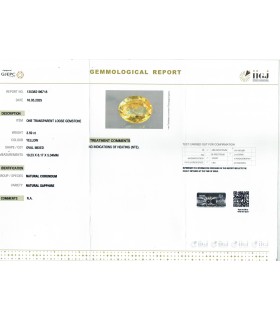 3.59 cts Unheated Natural Yellow Sapphire - Pukhraj (SKU:90155710)