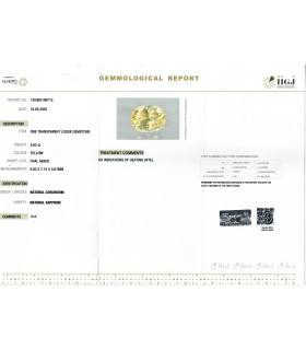 3.62 cts Unheated Natural Yellow Sapphire - Pukhraj (SKU:90155741)