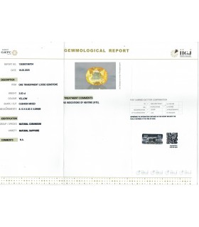 3.02 cts Unheated Natural Yellow Sapphire - Pukhraj (SKU:90155765)