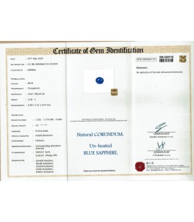 3.58 cts Unheated Natural Blue Sapphire - Neelam (SKU:90156052)