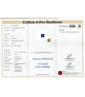 4.02 cts Unheated Natural Blue Sapphire - Neelam (SKU:90156076)