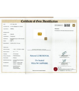 8.3 cts Unheated Natural Yellow Sapphire - Srilanka (Ceylon) - Pukhraj (SKU:90156120)