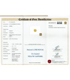 4.15 cts Unheated Natural Yellow Sapphire - Pukhraj (SKU:90156175)