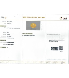 5.06 cts Unheated Natural Yellow Sapphire - Pukhraj (SKU:90156885)