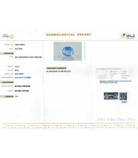 5.1 cts Unheated Natural Blue Sapphire - Neelam (SKU:90157875)