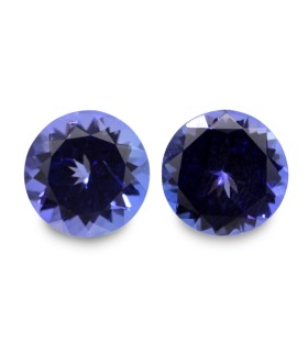 3.73 cts Natural Tanzanite - Earring Pair