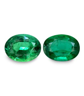 8.11 cts Natural Emerald (Panna) - Earring Pair