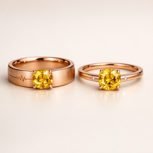 gemstone engagement rings yellow sapphire