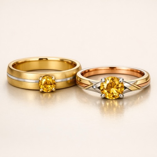 yellow sapphire gemstone engagement rings