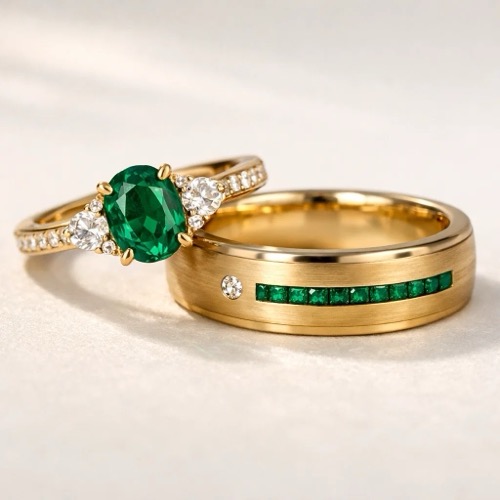 gemstone engagement rings emerald