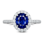 halo sapphire engagement ring