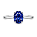 solitaire sapphire engagement ring