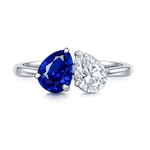 two stone sapphire engagement ring