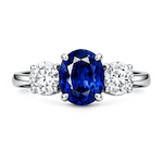 trinity sapphire engagement ring