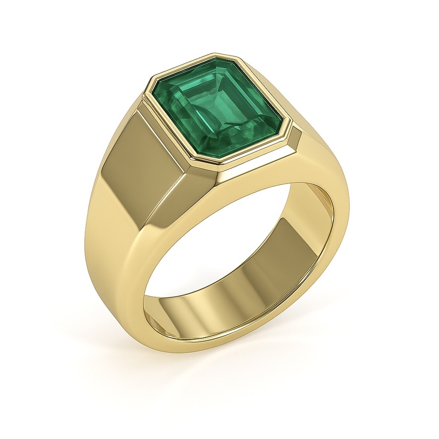 magnum tapered gemstone ring