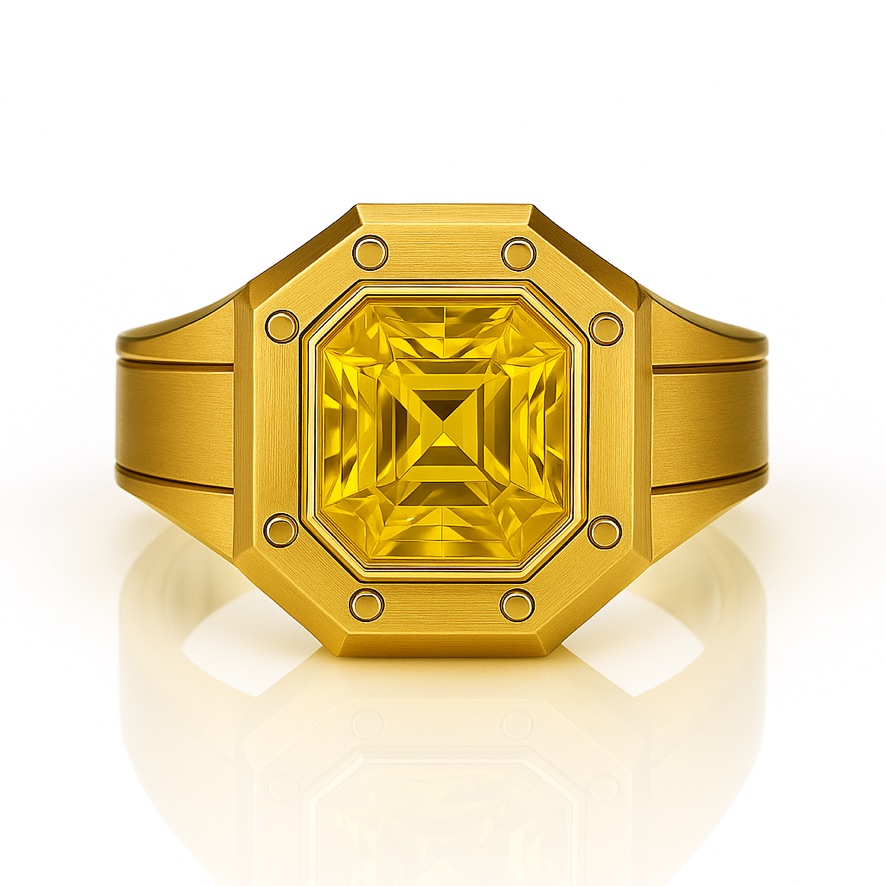 octa oak gemstone ring 