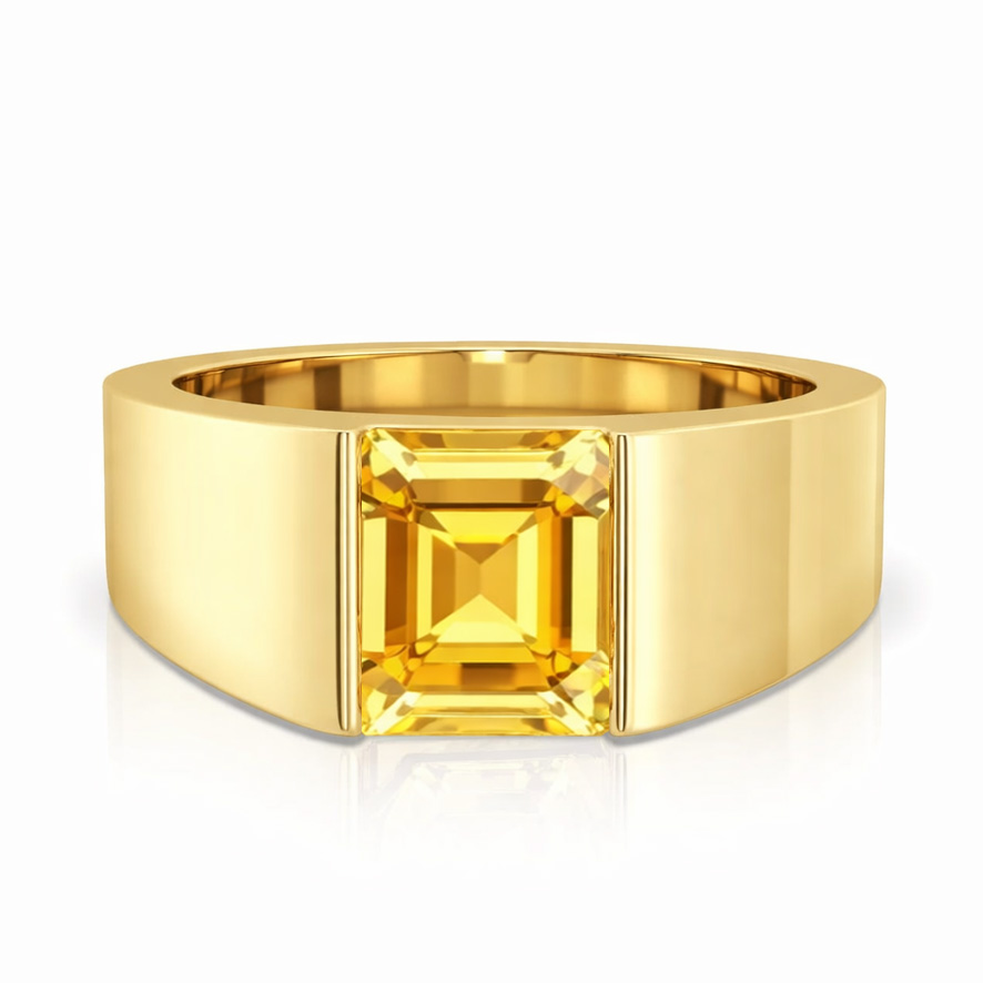 channel setting gemstone ring