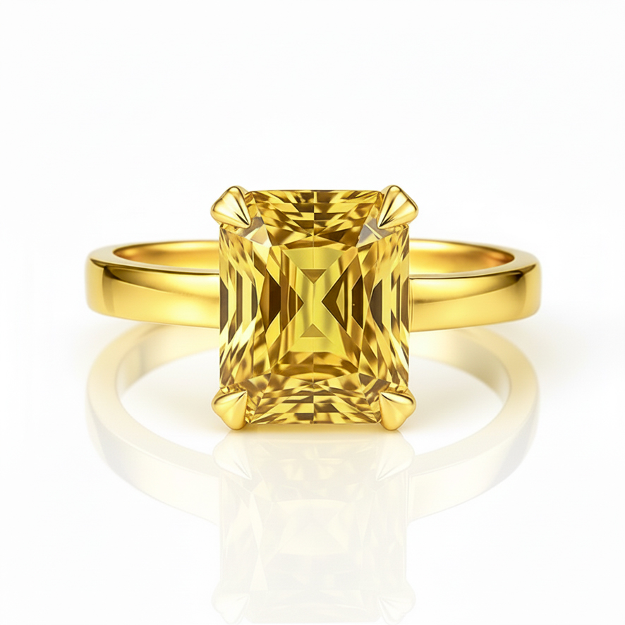 prong setting gemstone ring