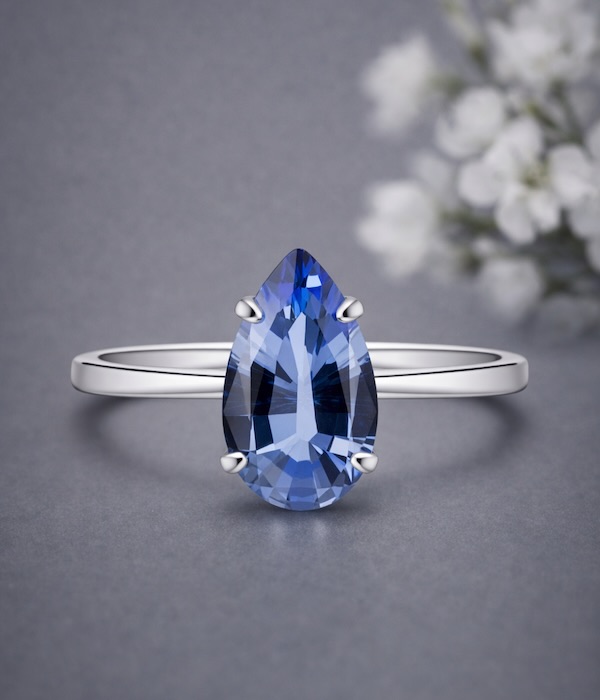 Blue Sapphire Engagement Ring